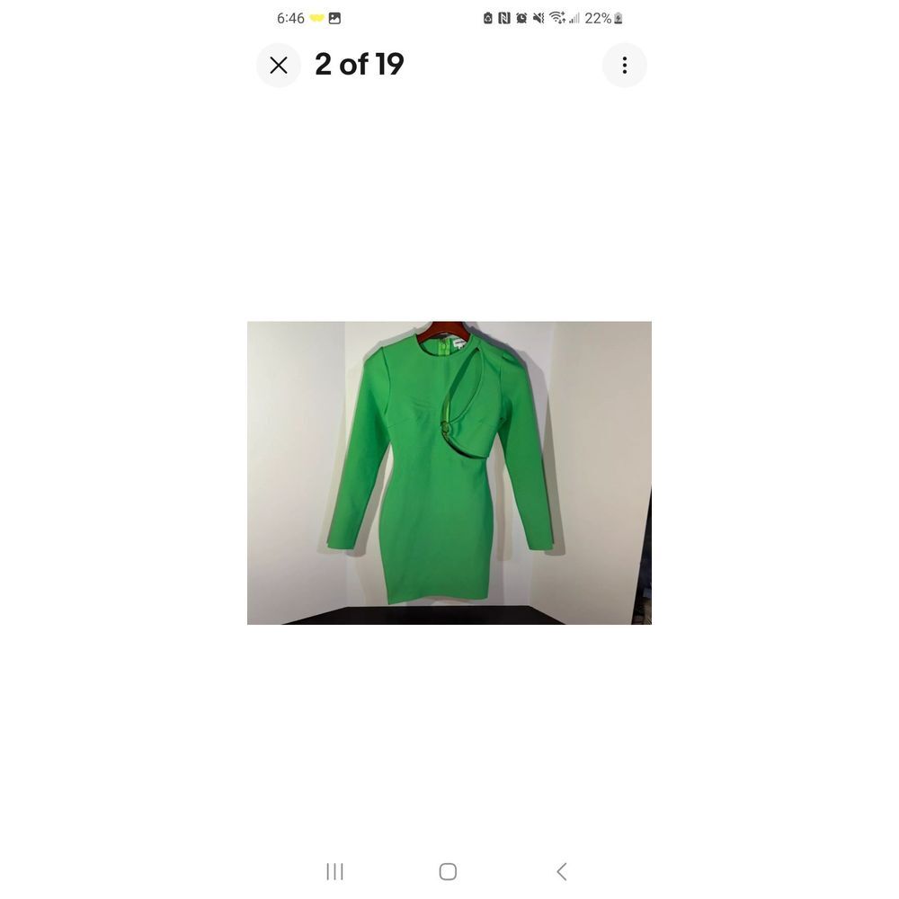 Superdown Sasha Cutout Bandage Mini Dress Bright Green Size Small NWT - Picture 2 of 11